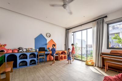 Nhà phố 4 tầng tối ưu không gian cho trẻ nhỏ - Nhà Đẹp Sài Gòn