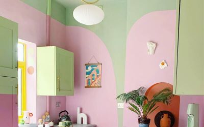 Sơn tường màu hồng phấn nhạt - Ngọt ngào trong từng ngóc ngách - Nhà Đẹp Sài Gòn