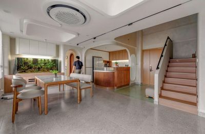 Căn hộ thông tầng thiết kế tối giản, không phòng khách - Nhà Đẹp Sài Gòn