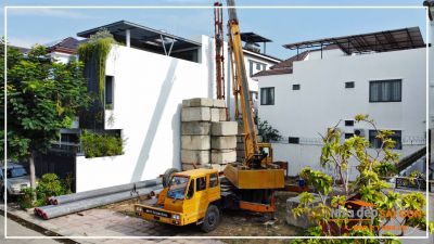 Mrs. Hải's Villa - Hình ảnh công tác ép cọc - Nhà Đẹp Sài Gòn