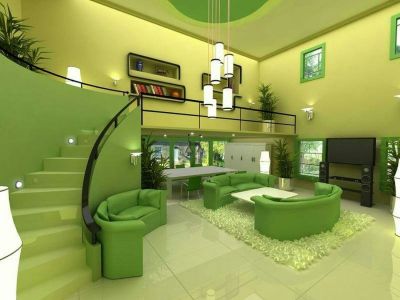 Sơn nhà màu xanh lá cây - Không gian đẹp miễn chê - Nhà Đẹp Sài Gòn