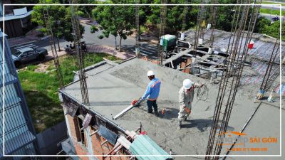 Mr. Thanh's Villa - Đổ bê tông dầm, sàn lầu 2 - Nhà Đẹp Sài Gòn