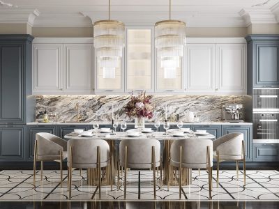 Mẫu thiết kế nội thất chung cư 95m² tân cổ điển châu Âu trang nhã - Nhà Đẹp Sài Gòn