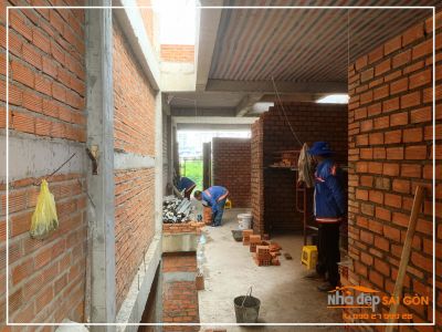 Mrs. Thủy's House - Công tác xây tường và tô tường - Nhà Đẹp Sài Gòn