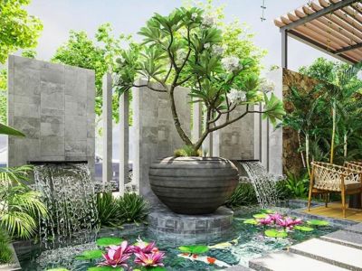 Thiết kế nhà ống có sân sau hòa quyện với thiên nhiên - Nhà Đẹp Sài Gòn