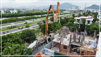 Mr. Thanh's Villa - Công tác đổ bê tông cột lầu 1 - Nhà Đẹp Sài Gòn