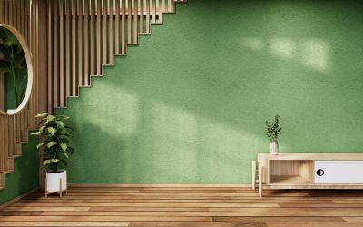 Sơn nhà màu xanh rêu - An tĩnh cho người hướng nội - Nhà Đẹp Sài Gòn