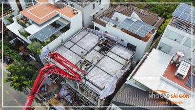 Mrs. Hải's Villa - Thi công đổ bê tông dầm, sàn lầu 2 - Nhà Đẹp Sài Gòn
