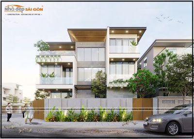 THIẾT KÊ BIỆT THỰ 3 TẦNG HIỆN ĐẠI