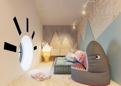 Thiết kế nội thất phòng ngủ trẻ em có không gian vui chơi giải trí