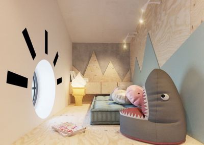 Thiết kế nội thất phòng ngủ trẻ em có không gian vui chơi giải trí - Nhà Đẹp Sài Gòn