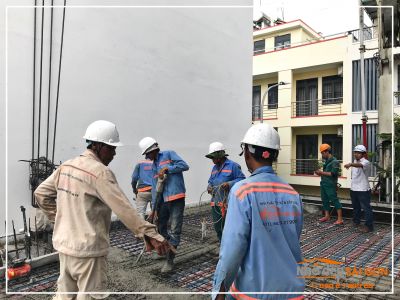 Mr. Anh's House - Thi công đổ bê tông dầm, sàn lầu 1 - Nhà Đẹp Sài Gòn
