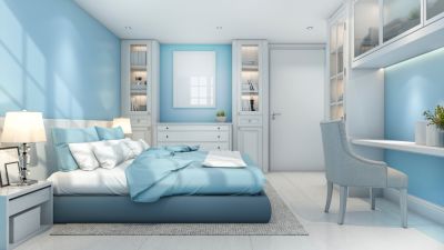 Sơn nhà màu trắng xanh - Màu sắc làm dịu mát cho tổ ấm - Nhà Đẹp Sài Gòn