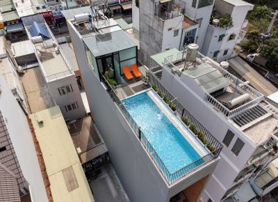 Nhà phố 3,5m ngang với bể bơi, không gian thư giãn - Nhà Đẹp Sài Gòn